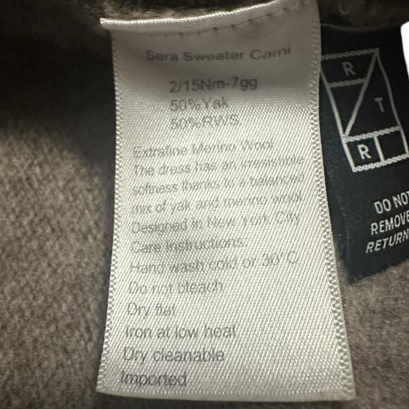 Emilia George Sera Brown Yak Merino Wool Maternity Sweater Cami Tank Size XL - Picture 5 of 5